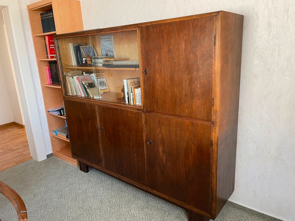 Schrank, Bücherschrank, Buffet, 1950er Jahre in Weischlitz