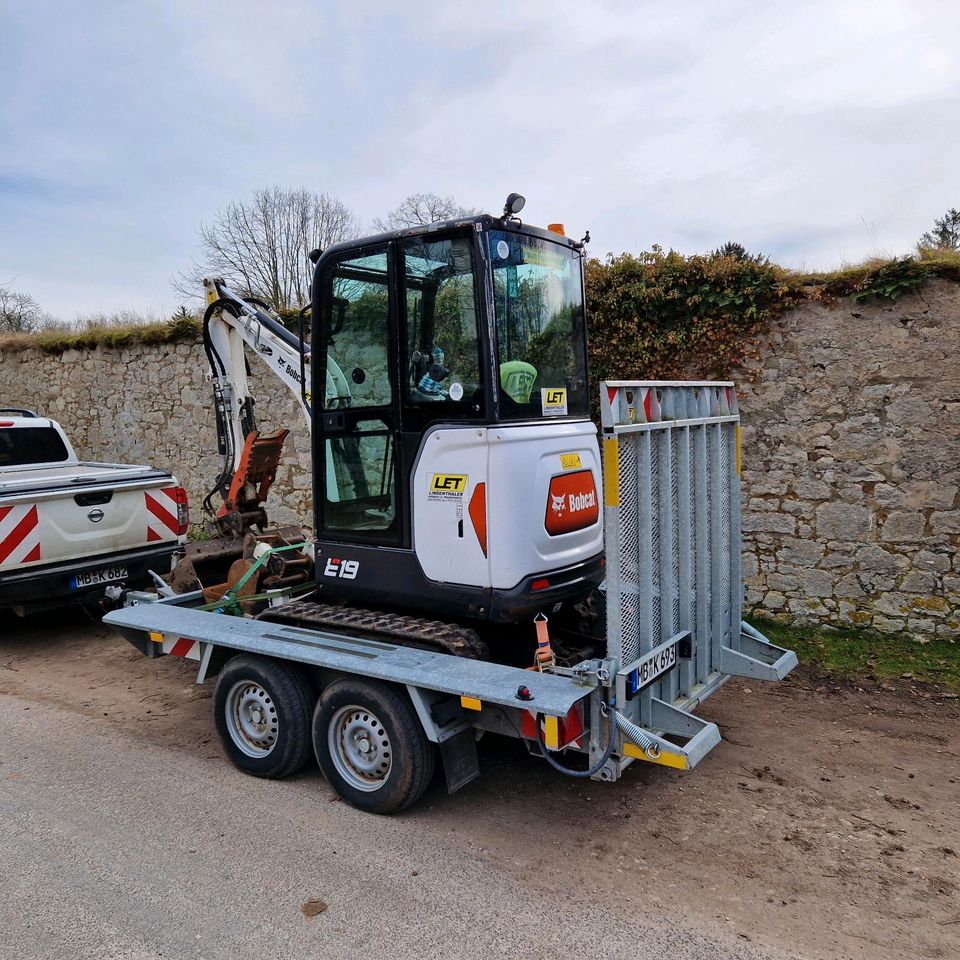 Minibagger, Bobcat E19, Bagger, Radlader, auch Tausch mit Unimog in Gronau (Leine)