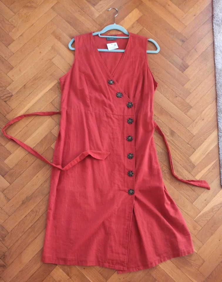 Kleid C&A Leinen neu rot rost 42/44 in Reinbek