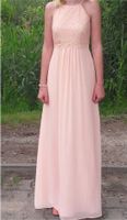 Apricot farbenes festliches Maxikleid Größe 34 Brandenburg - Reichenwalde Vorschau