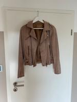 Wildlederjacke Mango beige gold L Lederjacke Creme Wildleder Niedersachsen - Bockhorn Vorschau