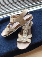 *** Puccetti Sandalen Öko Sommer Schuhe Klett gelb gold Gr.35 *** Nordrhein-Westfalen - Heiligenhaus Vorschau