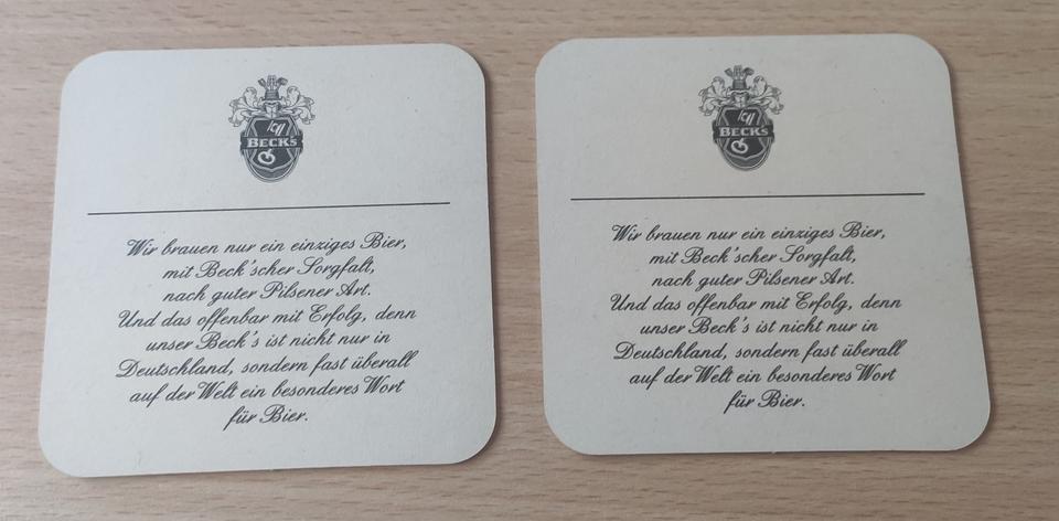 Beck's Bier - alte Bierdeckel - Edle Trinkgefäße 17. Jahrhundert in Dresden