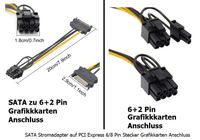 ➤SATA STROMADAPTER VON PCI EXPRESS auf 6/8 PIN STECKER GPU Kiel - Suchsdorf Vorschau