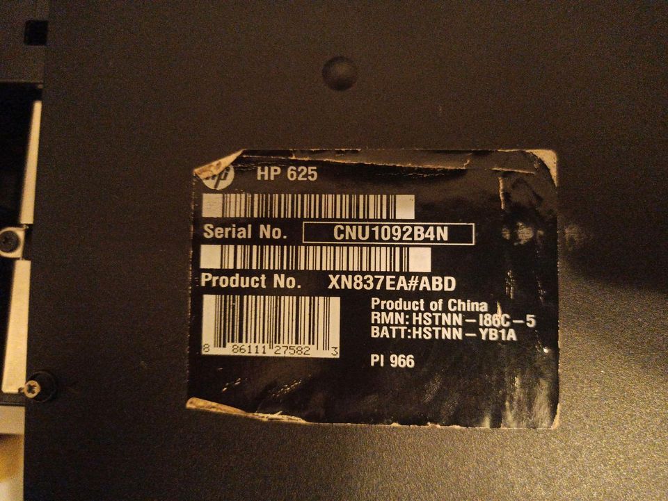 Laptop Notebook HP 625 AMD Athlon II P360 defekt in Eibenstock