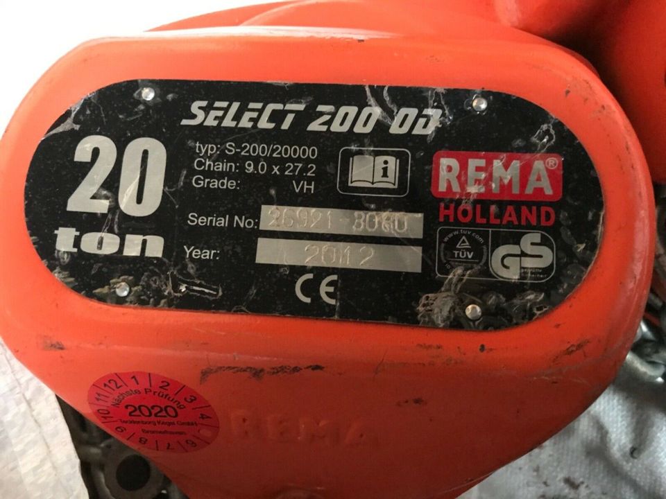 Rema Select 200 Industrie Kettenzug 20000 Kg Flaschenzug in Bocholt