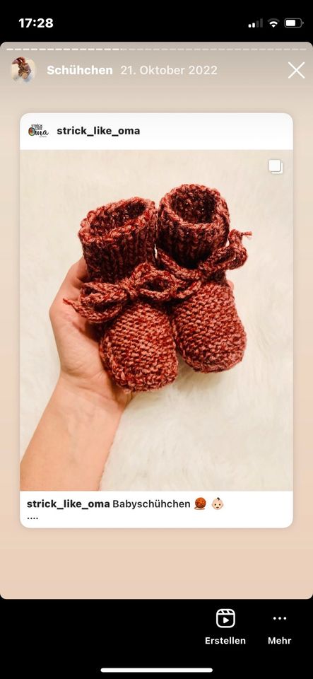 Strickschühchen schühchen baby neugeborene strickschuhe ✅ in Eggolsheim