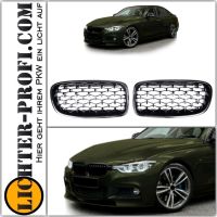 Sportgrill "Teardrop" Design glanz schwarz für BMW 3er F30 F31 Hessen - Calden Vorschau