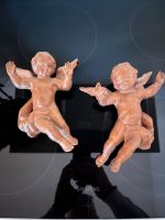 2 ältere Engel / Putto / Putti Holz geschnitzt / ungefasst Hessen - Wiesbaden Vorschau