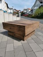 Wohnzimmertisch Couch Tisch Teakholz rustikal Echtholz 90x90cm Hessen - Hohenroda Vorschau