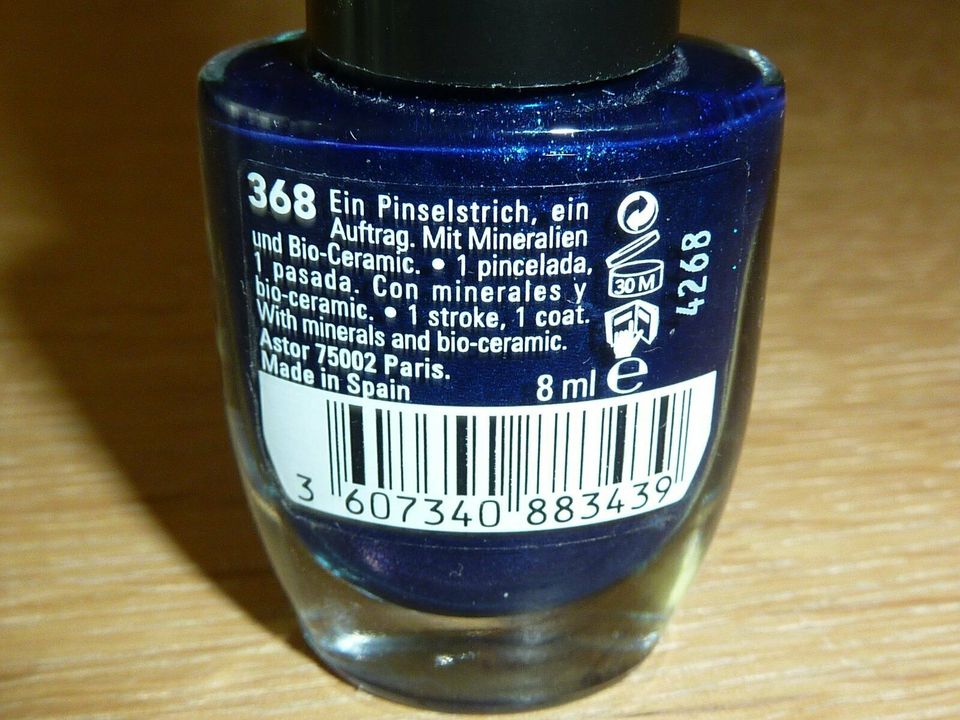 ASTOR QUICK´N GO! NAGELLACK - NO. 368 - BLAU METALLIC - 45 SEC. in  Düsseldorf - Bezirk 8 | eBay Kleinanzeigen ist jetzt Kleinanzeigen