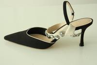Zara neue Pumps mit offener Ferse schwarz/beige Textil Gr.39 Bayern - Pullach im Isartal Vorschau