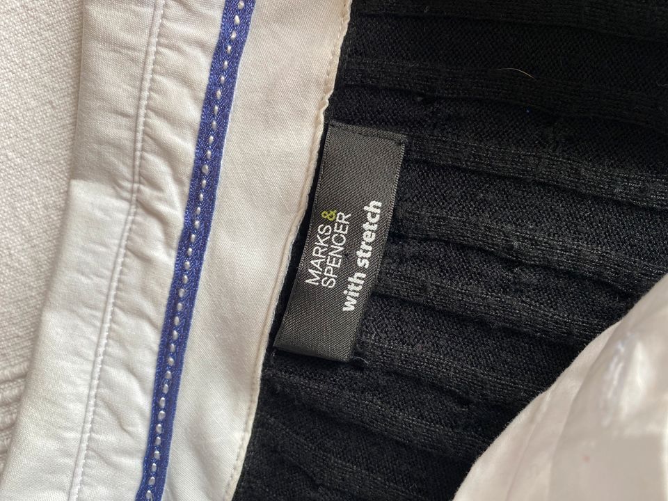 MARKS & SPENCER Zopfmuster Pullover mit Kragen Gr. 38 in Hille