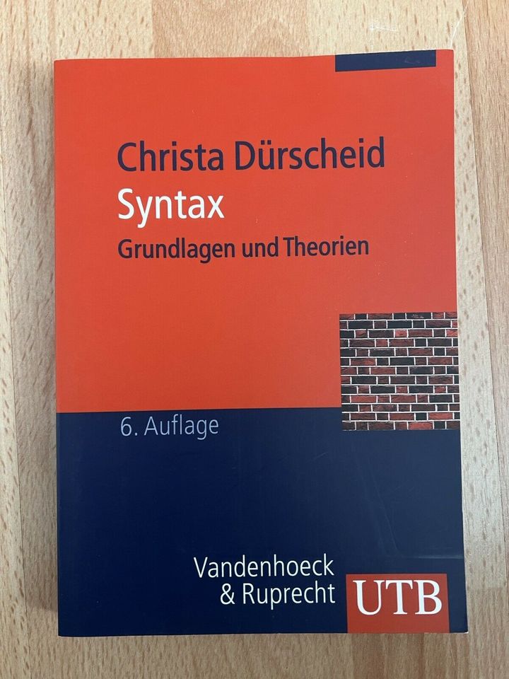 Studienbuch, Syntax, Grundlagen und Theorien, Christa Dürscheid in Blender