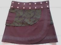 Onesize Lagen-Look Wickelrock, aufgesetzte Tasche, Borte, braun Niedersachsen - Isenbüttel Vorschau