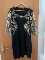 Damenkleid Schwarz Gold Blumenmuster Nordrhein-Westfalen - Halver Vorschau