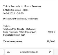 16.06.2024 Thirty Seconds to Mars Stehplatz hinten Innenraum Nordrhein-Westfalen - Oberhausen Vorschau