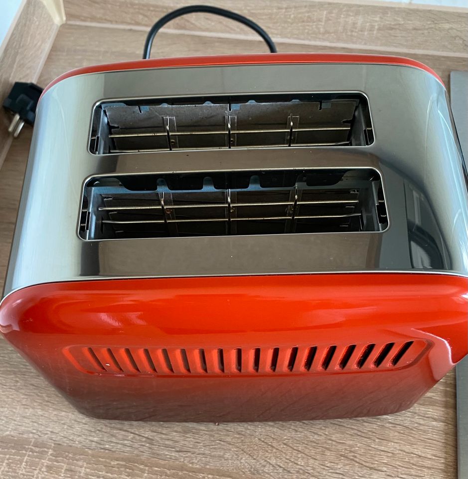 SILVERCREST 2-Schlitz-Toaster STEC 920 rot Auftau-Aufwärm-Stopp in Peiting