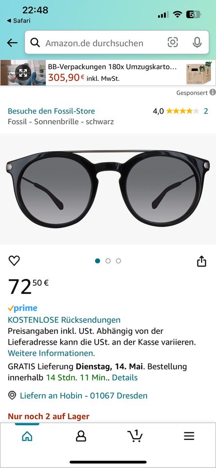 FOSSIL Sonnenbrille in Dresden