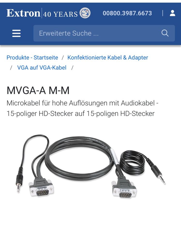 Kabel: MVGA-A M-M-Serie (BN39-01545B 1623 GM + 26-566-03 R.R 3,6 in Stuttgart