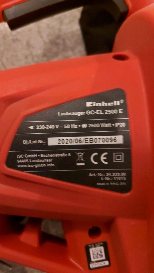 *** Einhell Laubsauger Elektro wie neu *** in Kitzingen