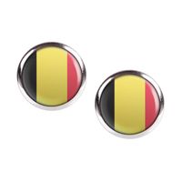 Mylery Ohrstecker Paar mit Motiv Belgien Belgium Brüssel Flagge s Hessen - Trendelburg Vorschau