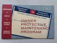 1966 AMC American Motors Maintanance Program Scheckheft Hessen - Kassel Vorschau