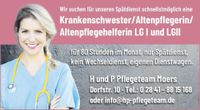 Krankenschwester,ex. Altenpflegerin/ Pflegehelferin LG 1 und LG 2 Nordrhein-Westfalen - Moers Vorschau