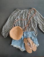 ZARA carmen karo Bluse schwarz weiß kariert#Tunika S-M-L Bayern - Mühldorf a.Inn Vorschau