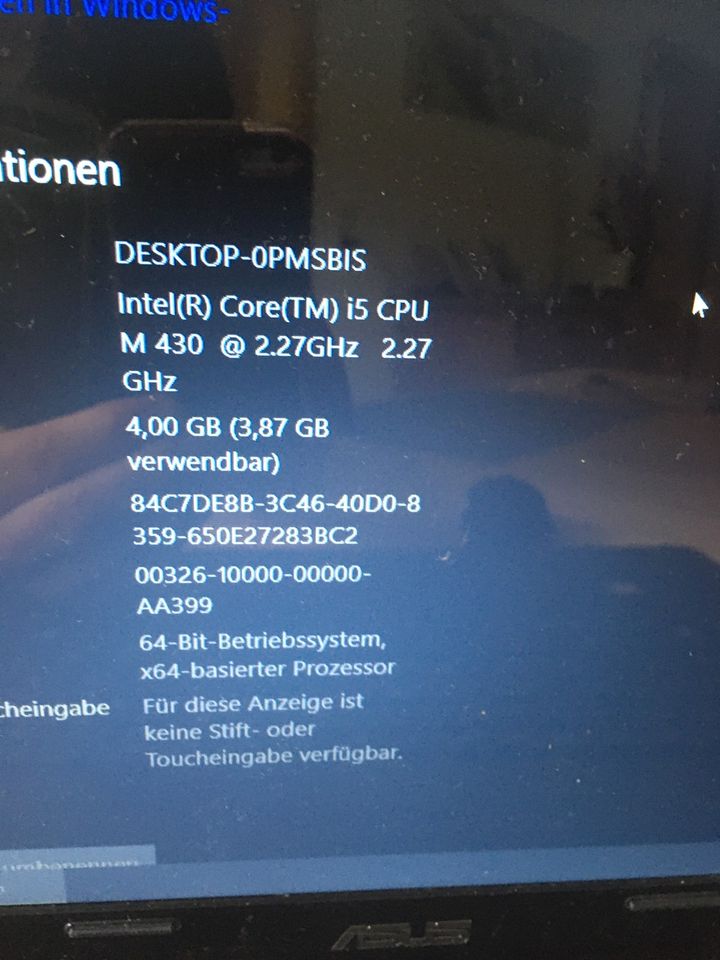 Asus Notebook in Adenau