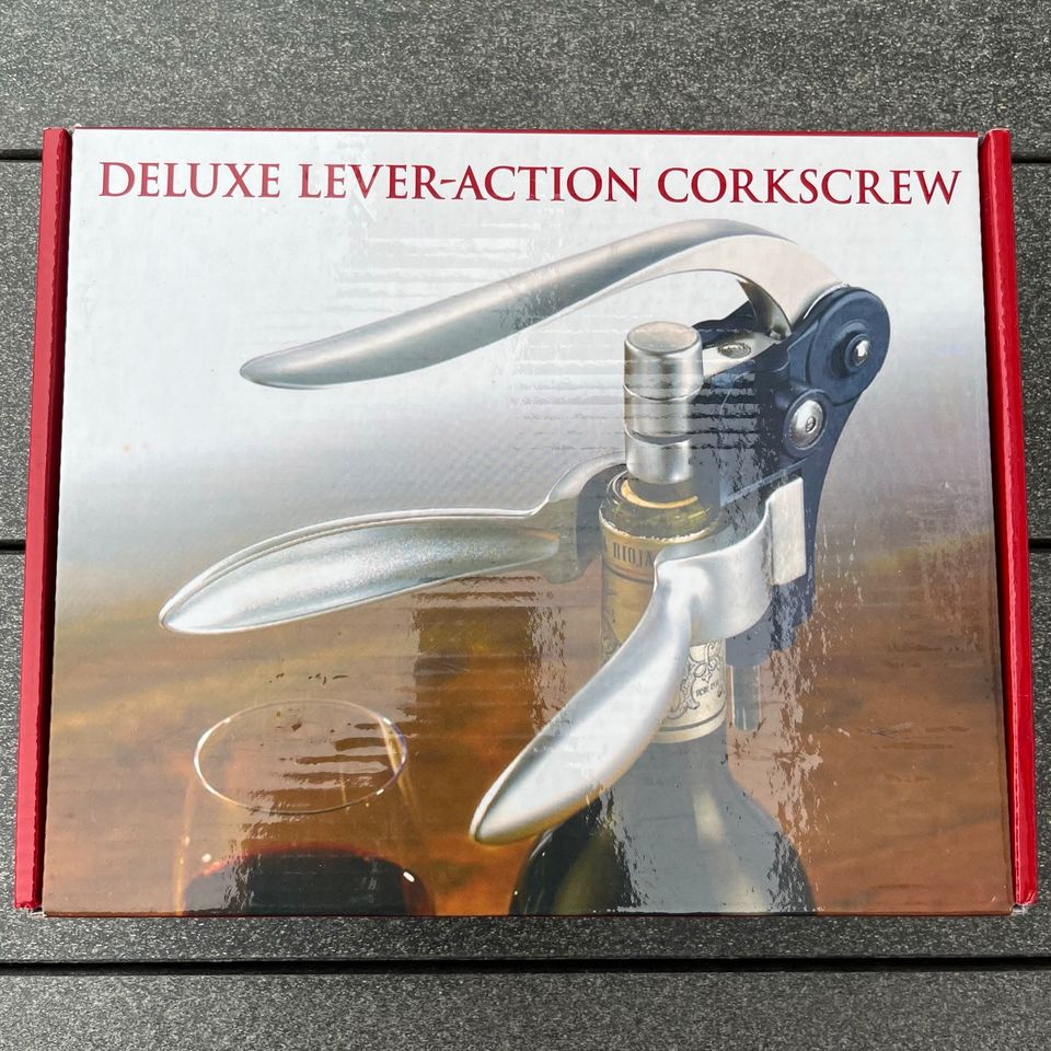 Deluxe Lever-Action Corkscrew Korkenzieher Flaschenöffner in Langenhagen