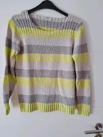 Pullover M 40/ 42 Strickpullover Pulli Farbblock grau neongelb Nordrhein-Westfalen - Sankt Augustin Vorschau