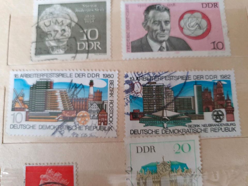 DDR Briefmarken in Langenwetzendorf