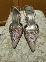Damen Slingpumps/Abendschuhe in glänzenden Stoff, Gr.38 Nordrhein-Westfalen - Wesel Vorschau