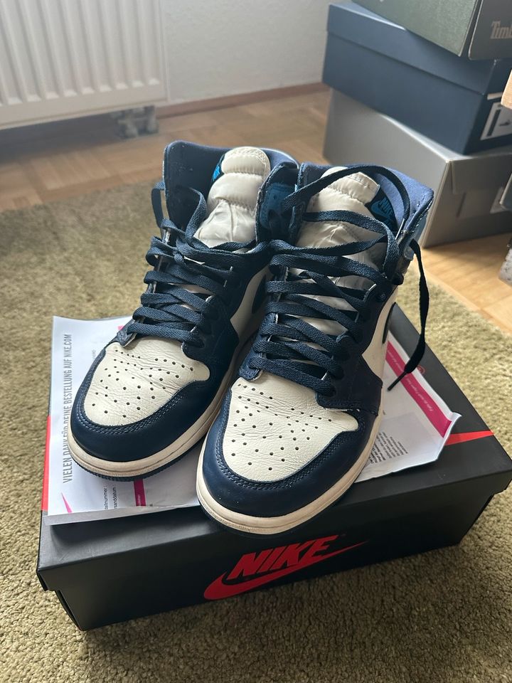 Nike Air Jordan 1 obsidian unc Gr. 43 in Berlin