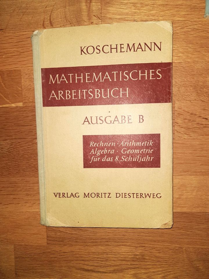 5 alte antike Schulbücher Mathematik Geometrie Logarithmen in Lübeck