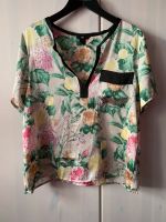 H&M 42 Sommerbluse Blusenshirt Kurzarm Bluse Sommer Blumen satin Essen-West - Holsterhausen Vorschau