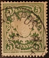 Bayern MiNr. 38 Staatswappen Ausgabe 1890 Sachsen - Pirna Vorschau