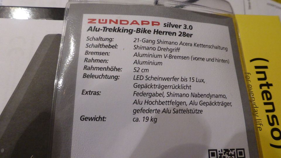 Alu - Trekking - Bike Herren 28er ZÜNDAPP Silver 3,0 in Arenshausen