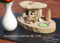 Räucherhäuser aus Sandstein mit Figuren echt Erzgebirge – Garten Sachsen - Kesselsdorf Vorschau