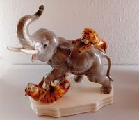 Porzellan-Skulptur Elefant mit Tigern-Sitzendorfer Manufaktur Kreis Ostholstein - Fehmarn Vorschau