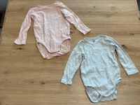 2 Baby Langarm-Bodys Bodies Schleife rosa grau H&M 80 Berlin - Marzahn Vorschau