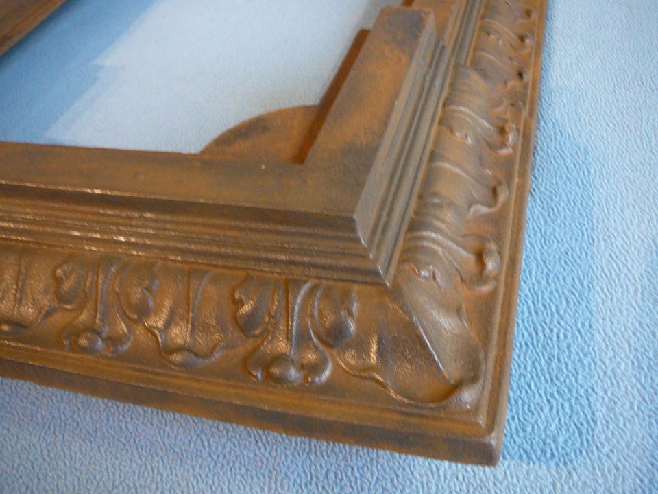 antiker Gußeisen - Rahmen 54x38cm aus altem Ofen / Kamin, 6kg #1 in Asendorf (bei Bruchhausen-Vilsen)