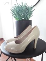 ♡ HIGH HEELS PEEPTOE PUMPS BEIGE LACK HOCHZEIT PARTY ♡ Nordrhein-Westfalen - Rheda-Wiedenbrück Vorschau