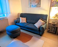 Domicil Möbel 3er Couch/Sofa in Azurblau/Hellblau/Mittelblau Bayern - Amberg Vorschau