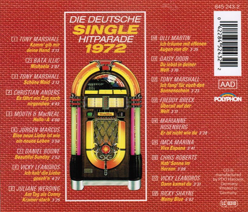 Die Deutsche Single Hitparade 1972 in Bad Laer