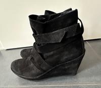 Homers | Ankle Boot Keilabsatz| Nubuk Leder | Schwarz  | Gr. 38,5 Bayern - Bamberg Vorschau