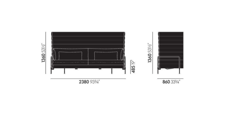 Vitra Alcove Highback 3-Sitzer // Sofa // Office Lounge in München