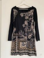 Gemustertes Kleid langarm schwarz Hessen - Baunatal Vorschau