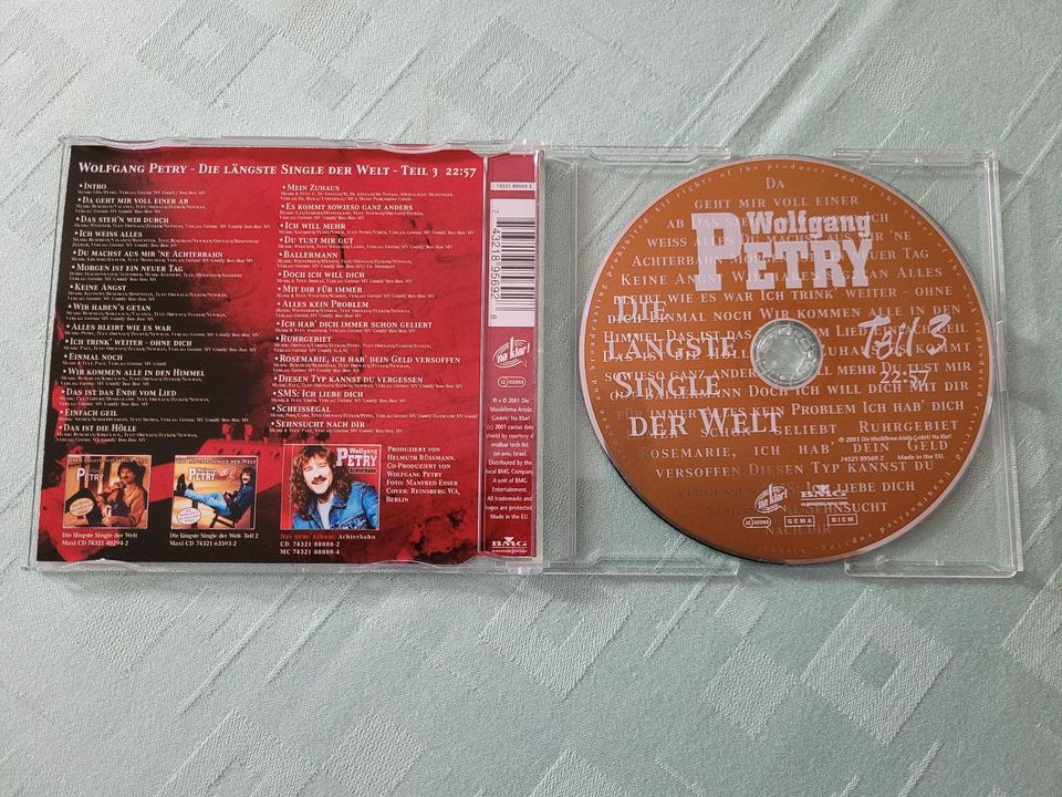 Maxi-CD Die längste Single der Welt Teil 3 von Wolfgang Petry in Mainz